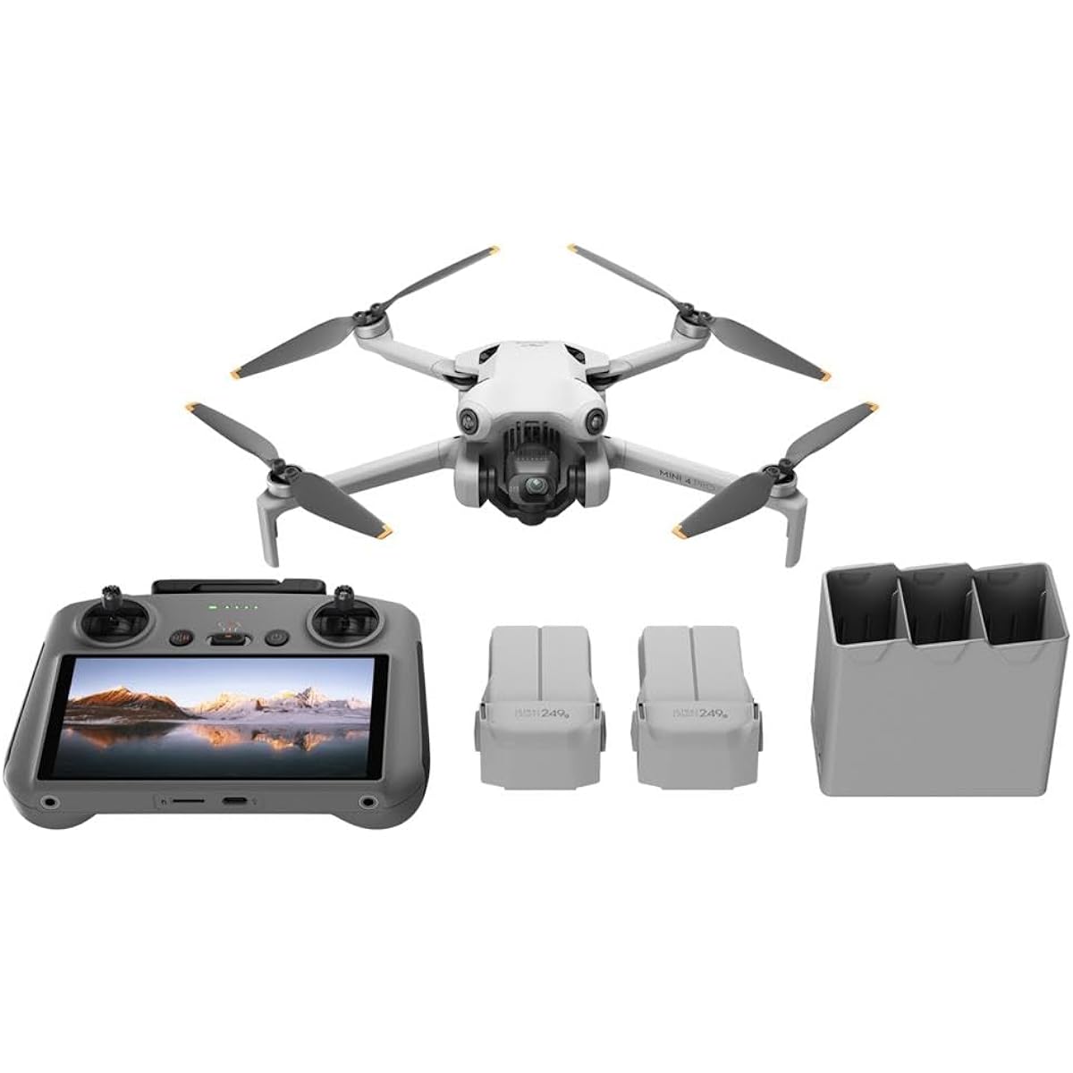 Mini Pro Drone with RC Remote Control, 128GB UHS-I Memory Card, Anti-Collision Strobe Light, 20" Foldable Landing Pad Pro Accessory Kit (Mini 4 Pro)