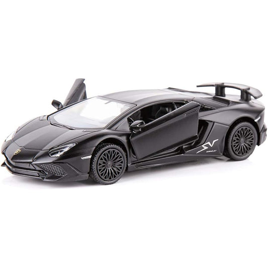 TGRCM-CZ 1/36 Scale Aventador LP700-4 Casting Car Model Zinc Alloy Toy Car Pull Back Vehicle for Toddlers Kids Boys Girls Gifts (Black)