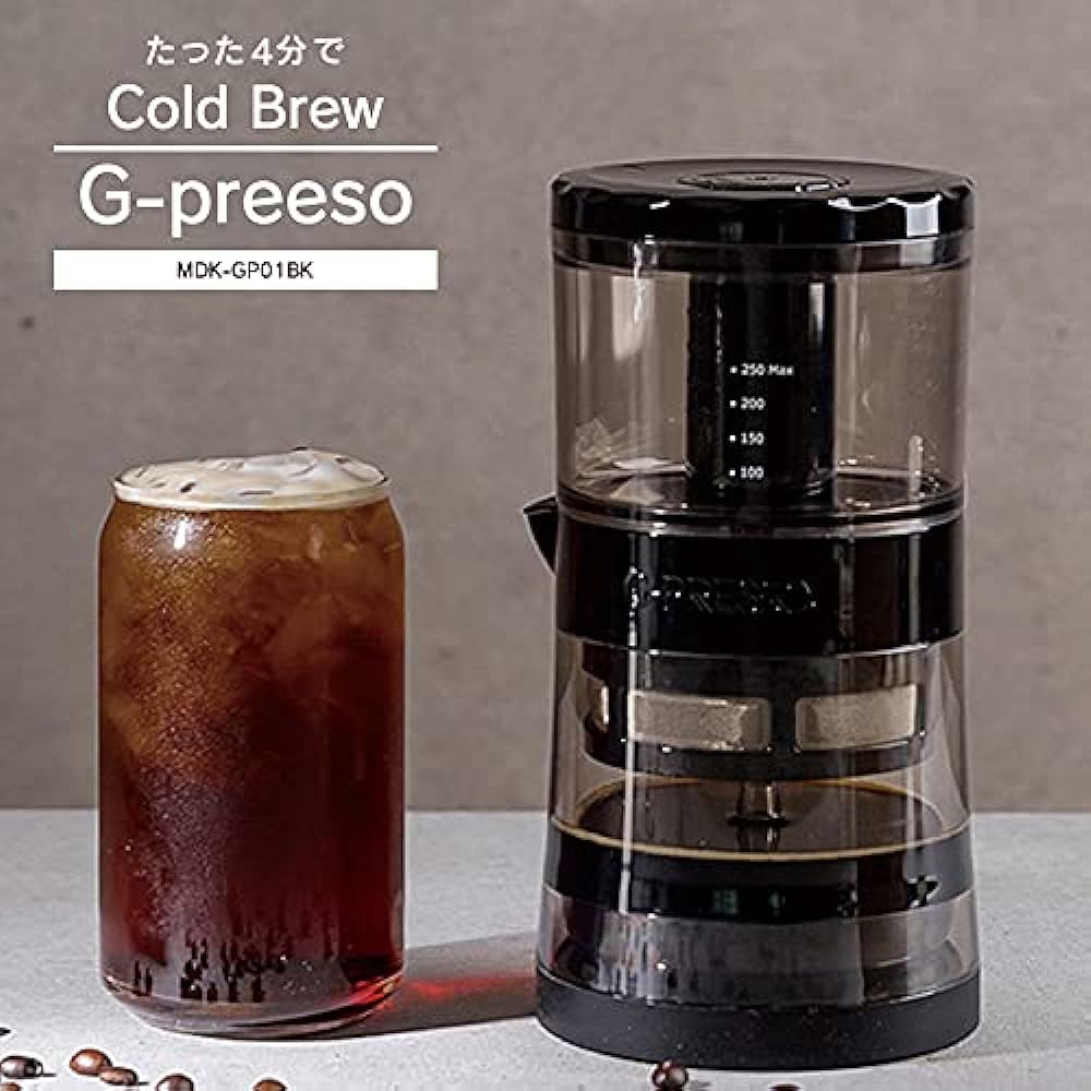 MEDIK Gyropresso Cold Brew Coffee Maker (G-PRESSO) 4 minutes extraction, high concentration, portable MDK-GP01BK