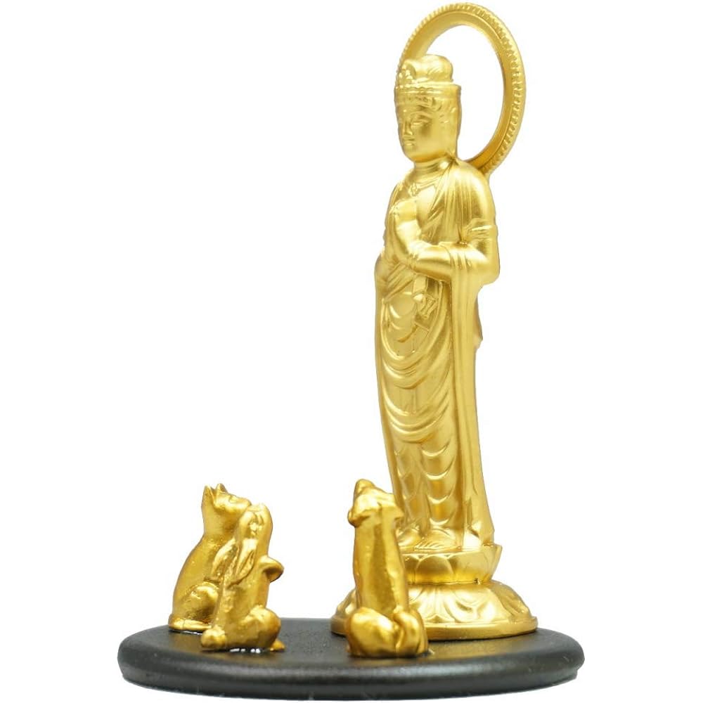 Pet Kannon Moist 7.5cm Gold Alloy [Buddha Statue] [Pet Memorial Buddha]