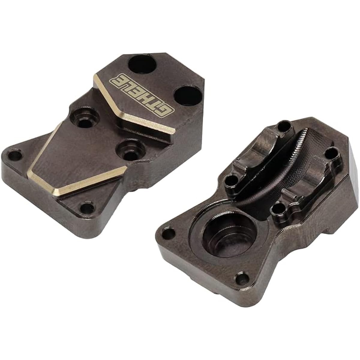 GTHELE Brass Diff Cover Front & Rear Bridge Axle Cover for 1/24 Axial SCX24 AXI90081 AXI00002 AXI0005 AXI0006 RC Crawler Car
