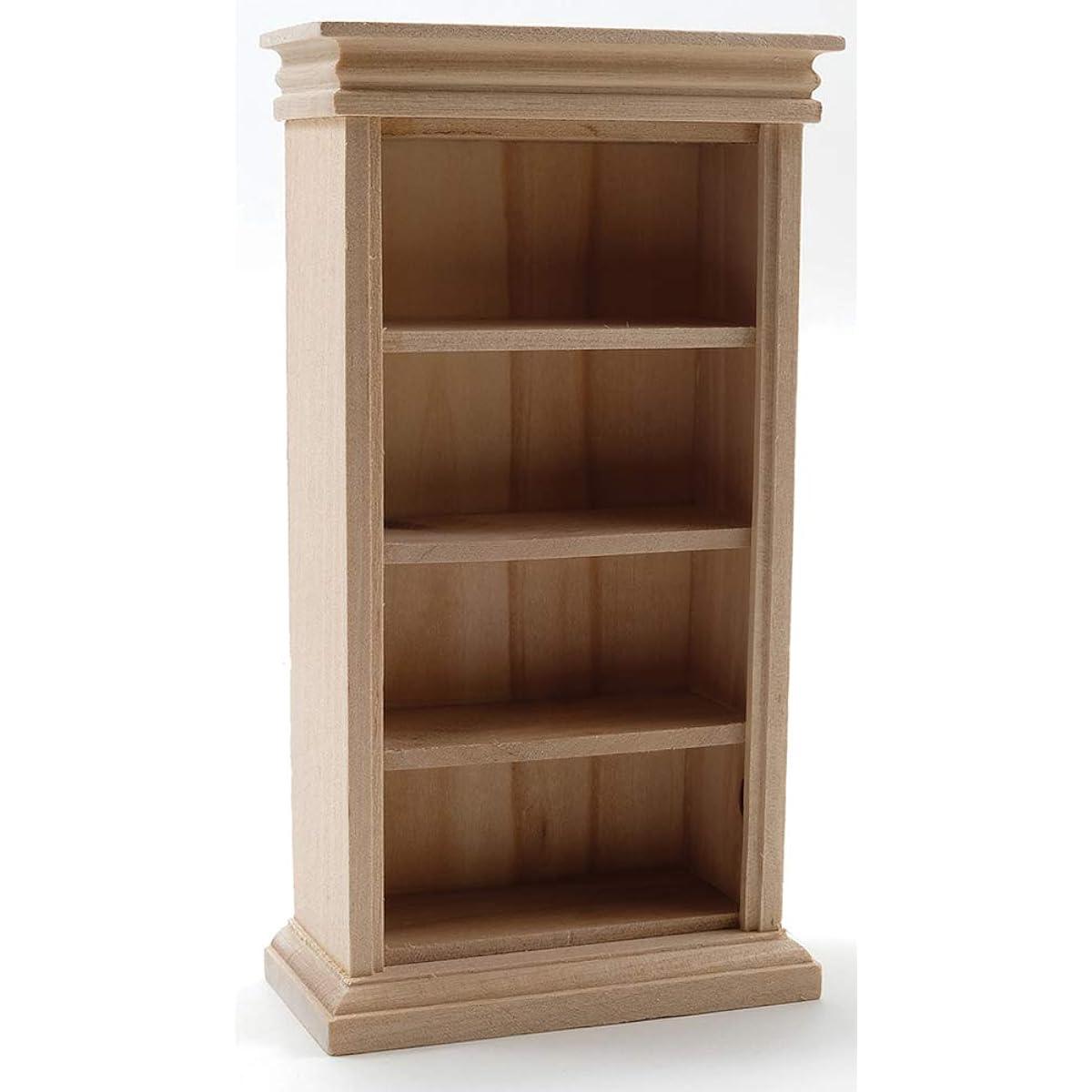 Handley Dollhouse Classic Miniature Unfinished 4 Tier Bookcase