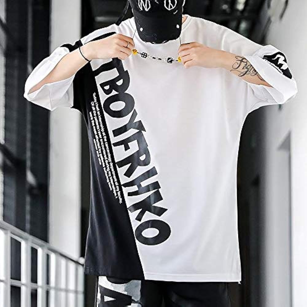 [D.IIZOO] Loose Big Silhouette Setup, Men's, Large Size, Top and Bottom Set, Short Sleeve Shirt, Half Pants, Jersey Set, Loungewear, B Series, Street Mode Series