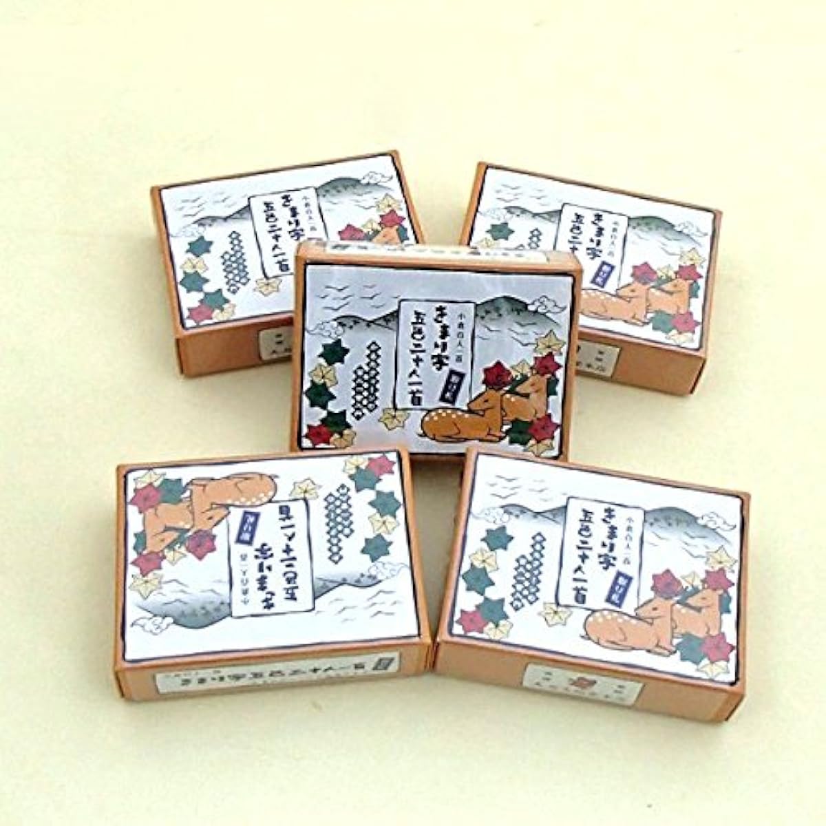 Ogura Hyakunin Isshu Kimari Aji Goshiki Twenty-nin Isshu Torifuda Set of 5