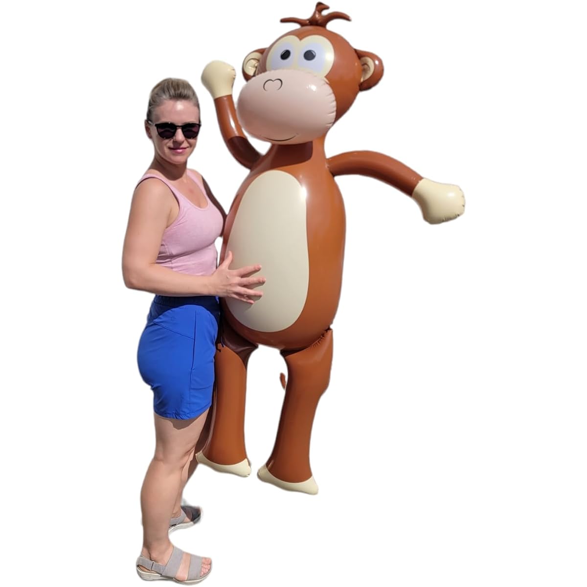 Giant 65" (5+ Feet) Tall Inflatable Monkey (Vinyl) Fun Jungle Animal Safari African Tropical Birthday Party Decorations! (1 Pack)