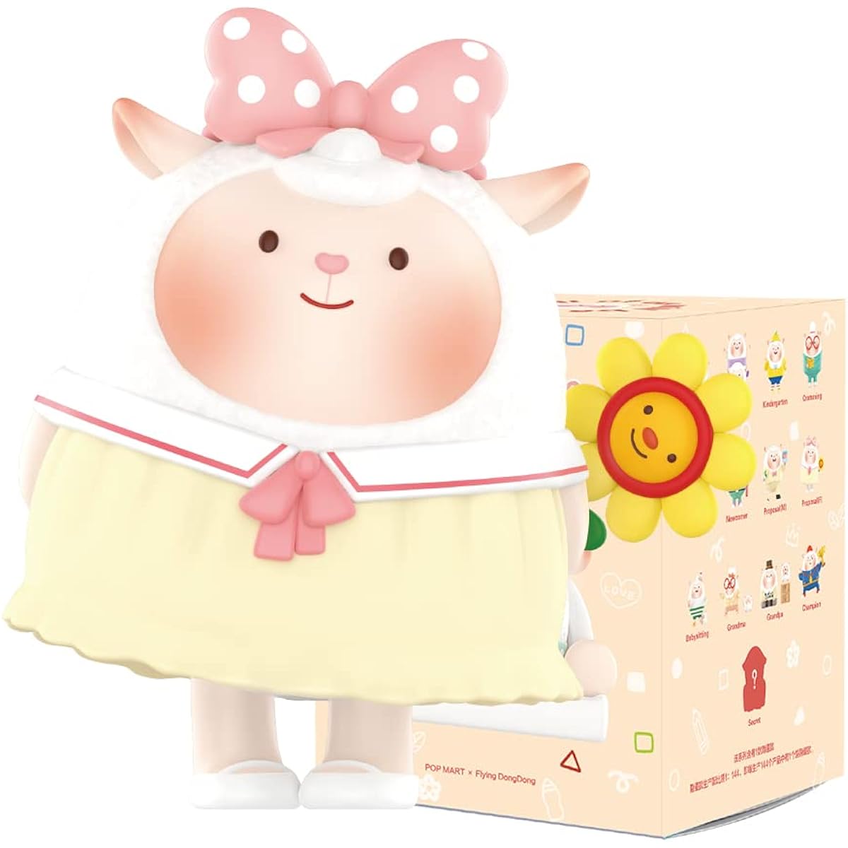 POP MART Flying Dong Happy Life Series 12pcs Limited Action Figure Box Toy Bulk Box Popular Collectibles Art Toy Cute Figures Creative Gifts for Christmas Birthday Party Holidays