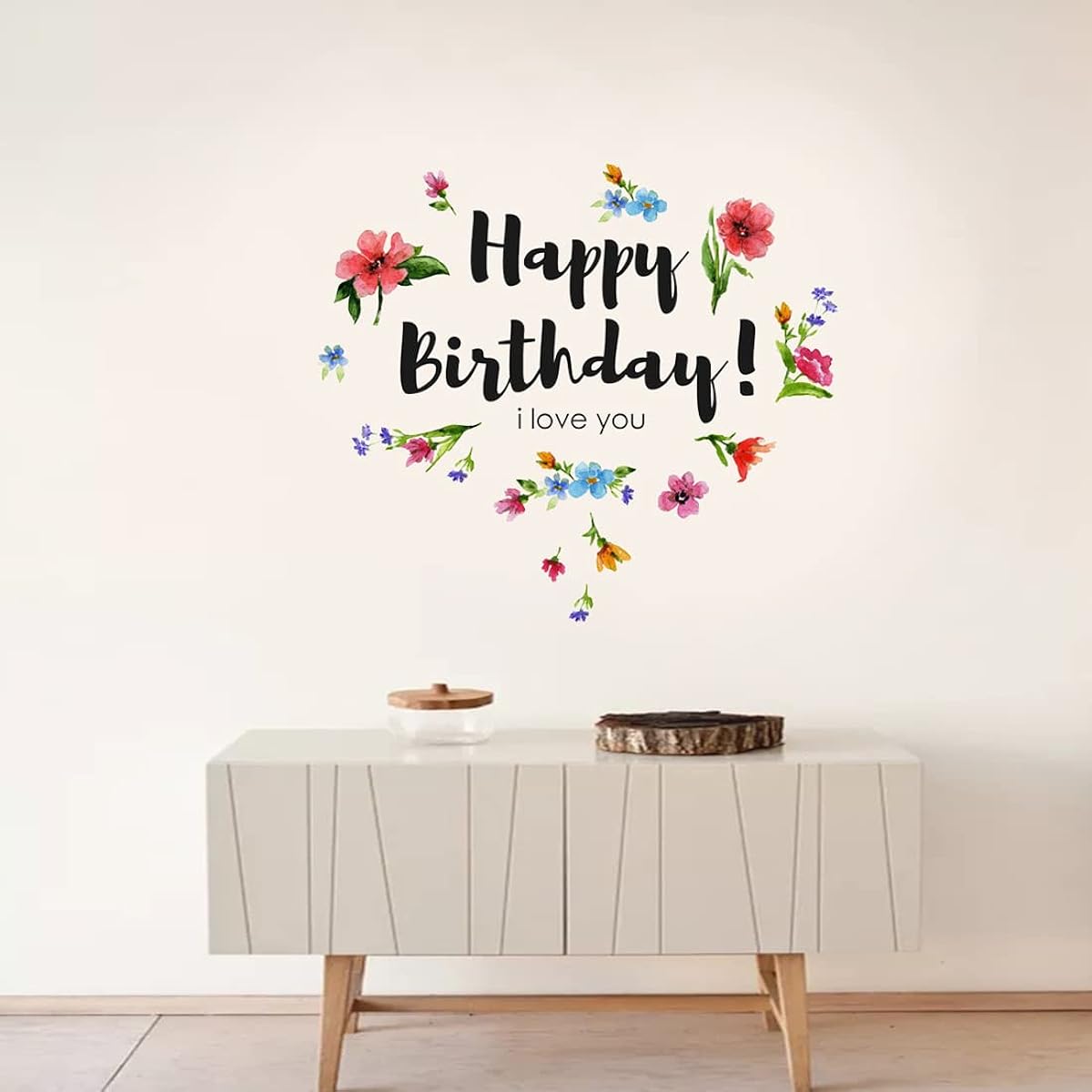 Buer Homie Sticker "I Love You" Transparent Decoration Flower Happy Birthday Theme