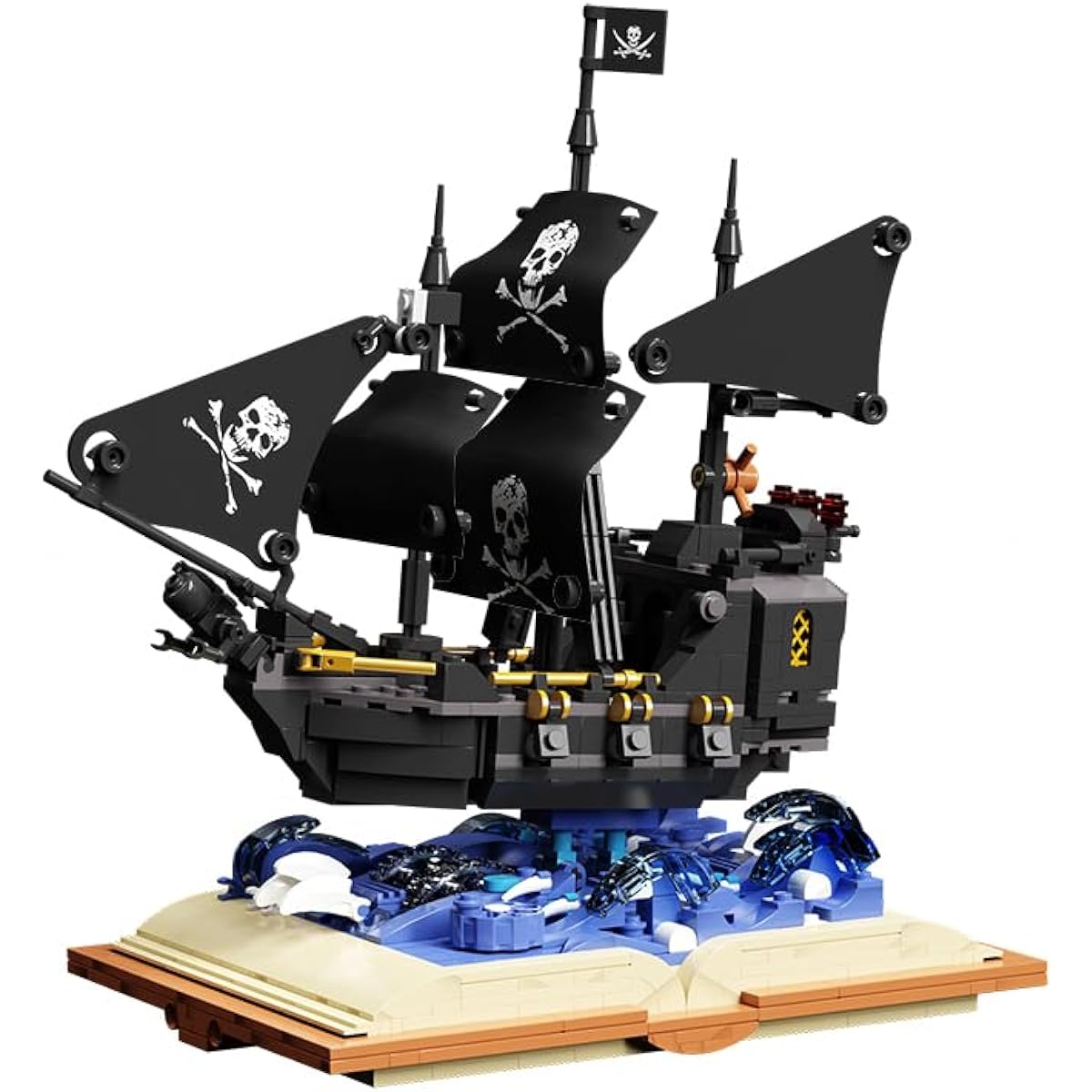 OP Anime Pirate Boat Building Blocks Set 3D Battleship Nanobrick Playset Toy Kit for Teens Adults Fans Intricate Collectibles Ornaments Party Favors (919 Pieces)