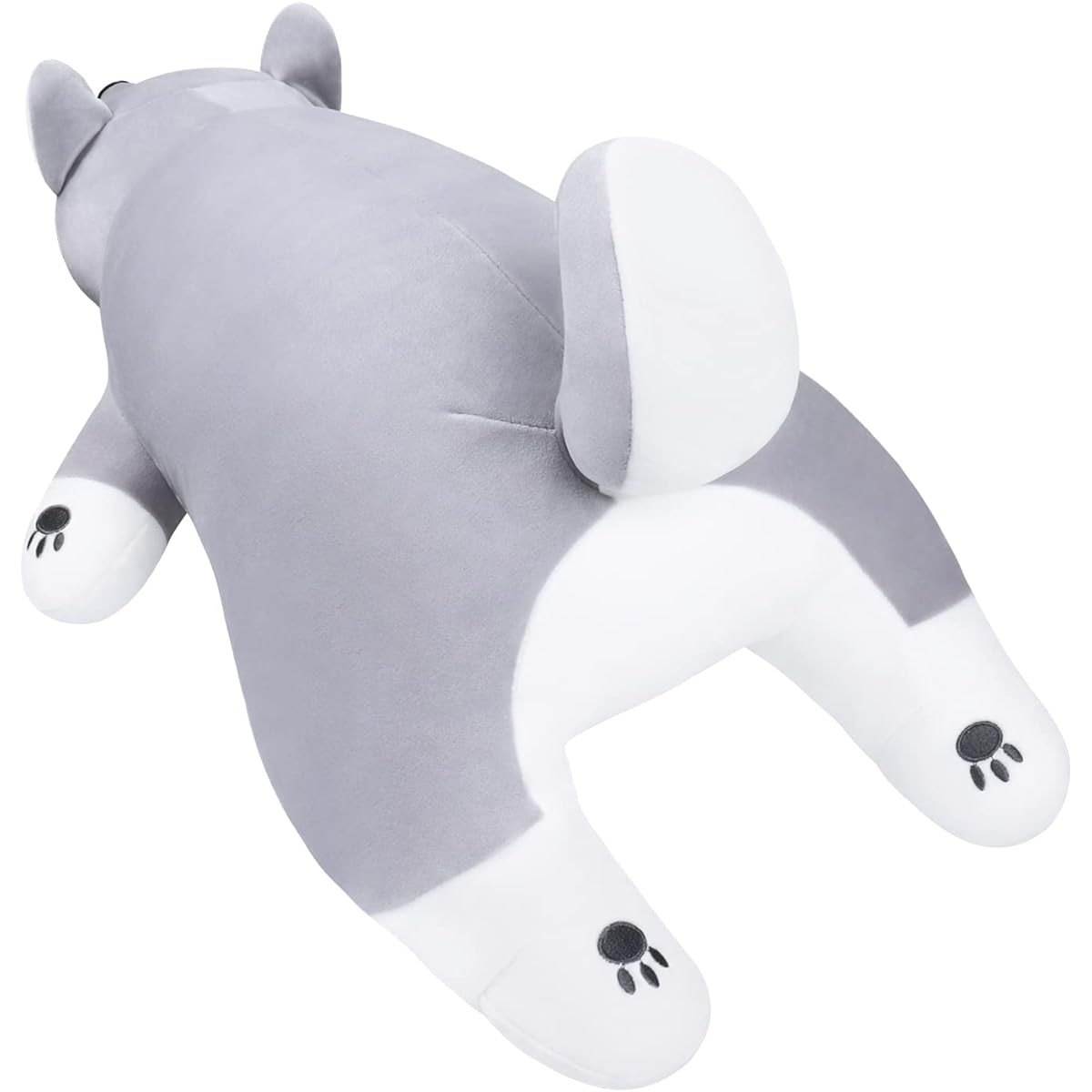 Auspicious Beginning 30" Shiba Inu Stuffed Animal Dog Plush Pillow for Kids Cuddle Pillow Sleeping Comfortable Cushion Soft Plush Toy (Grey)