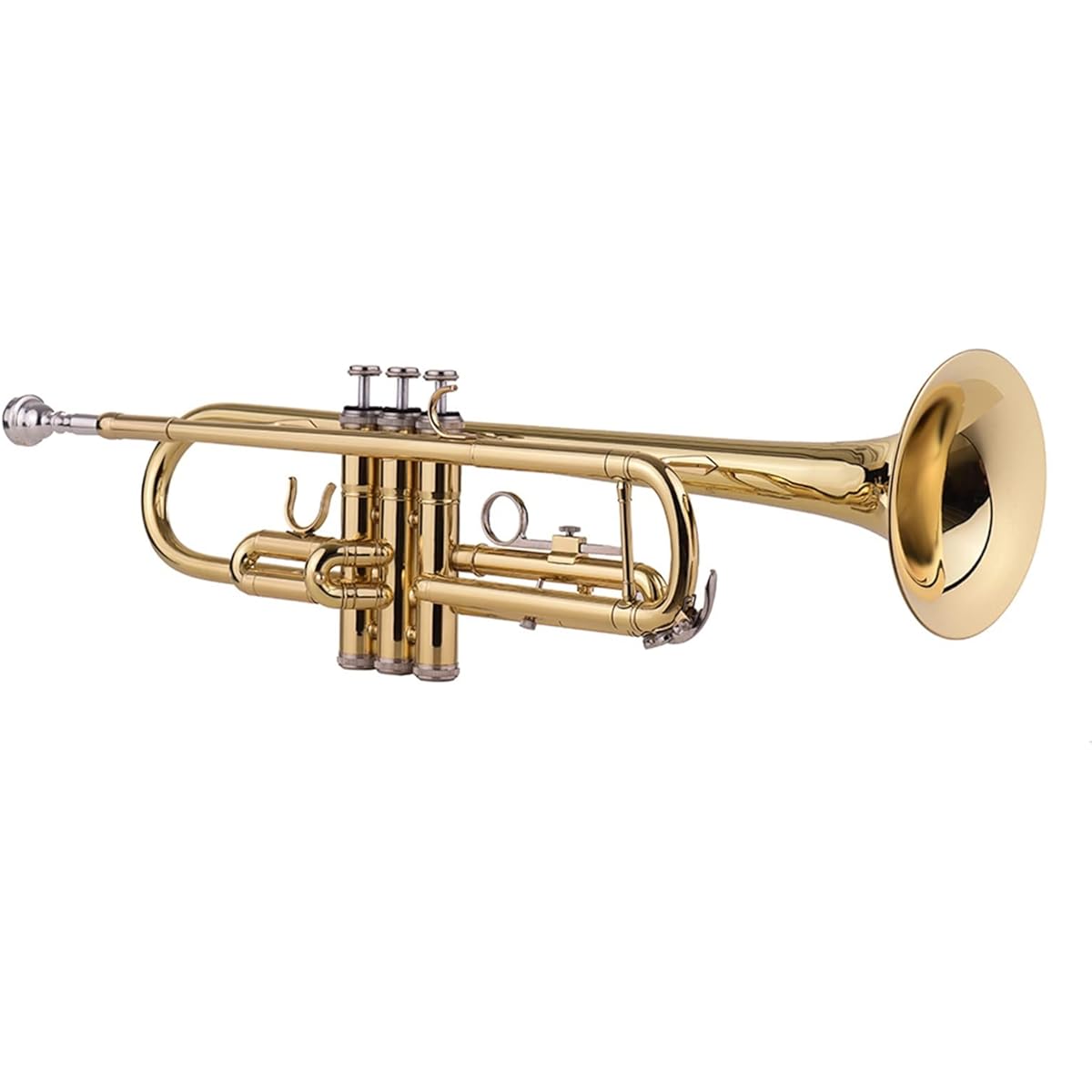Trumpet Standard BB Brass Trumpet WOW Indian Musical Instrument Trumpet Mouthpiece Carry Bag Gloves Cleaning Cloth Tuner