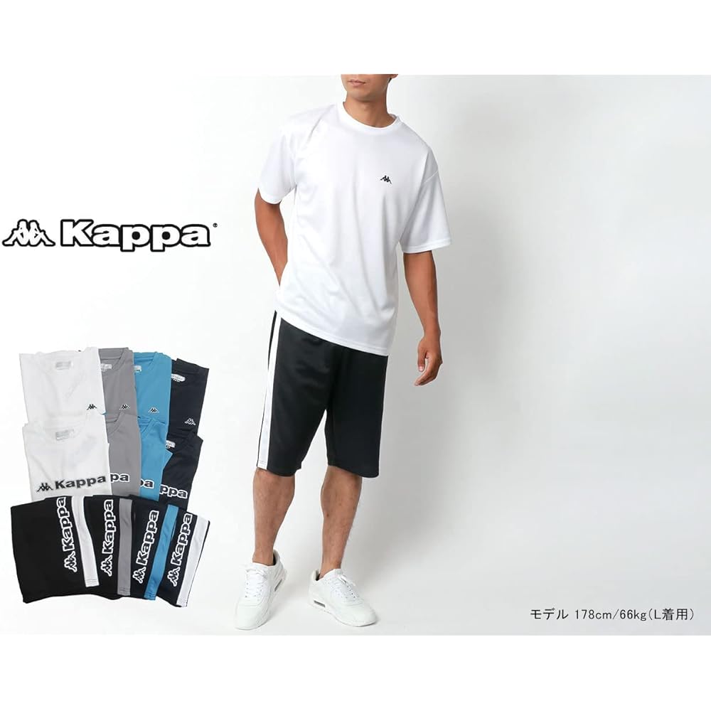 [Kappa] Training Wear Men's Top and Bottom Set Jersey Short Sleeve Dry Pants Custom Made M L LL 3L 4L 5L 6L Room Wear Setup