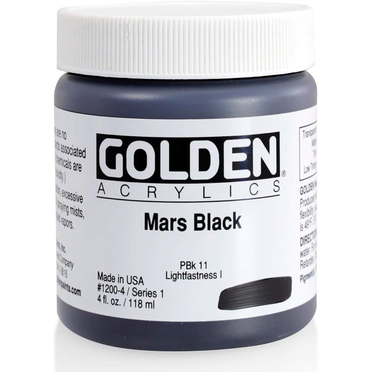 4oz Heavy Body Acrylic Color Paint Color: Marblack