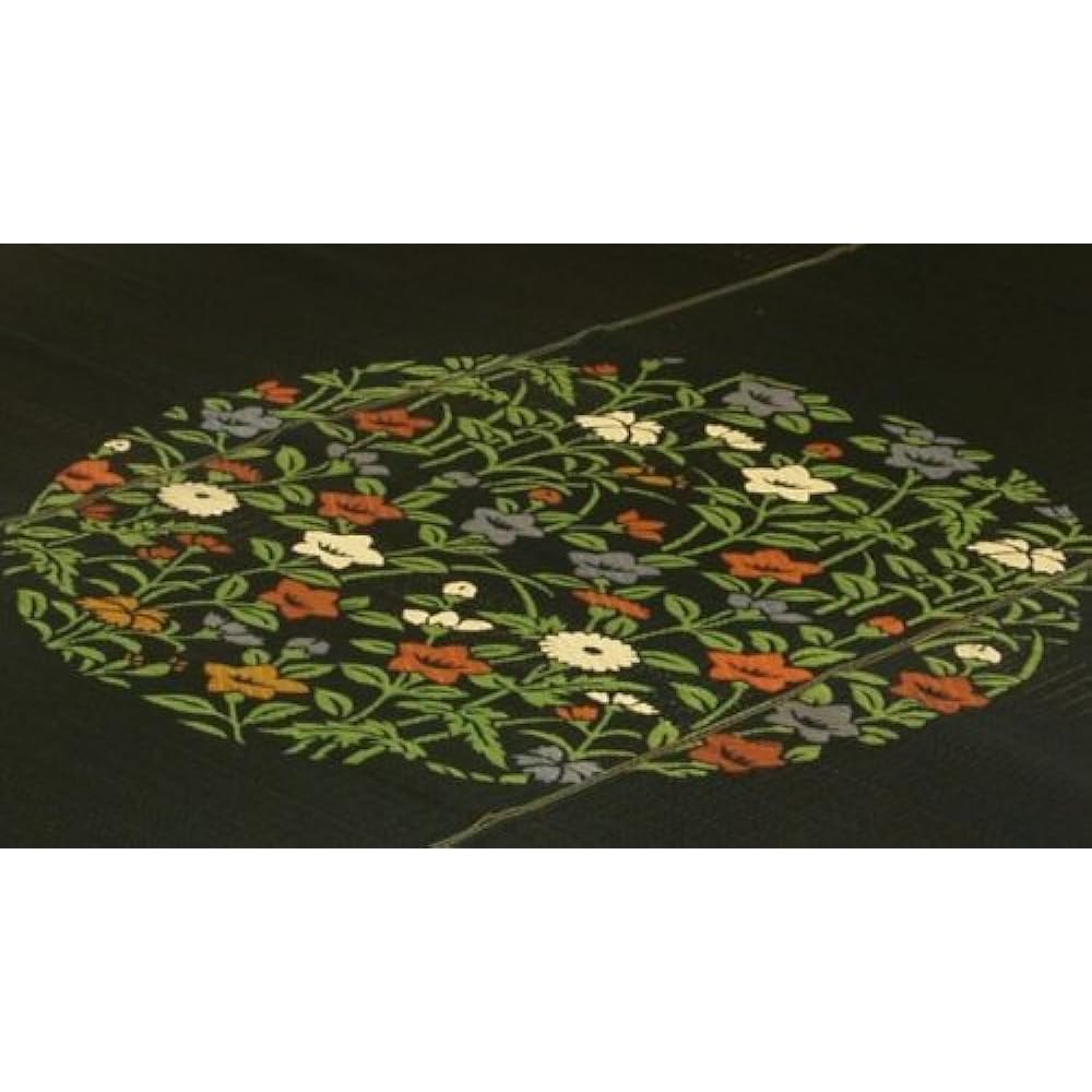 Purely domestic rush flower mat ``Summer Grass'' Black Edoma 6 tatami (approx. 261 x 352 cm) (#4120706)