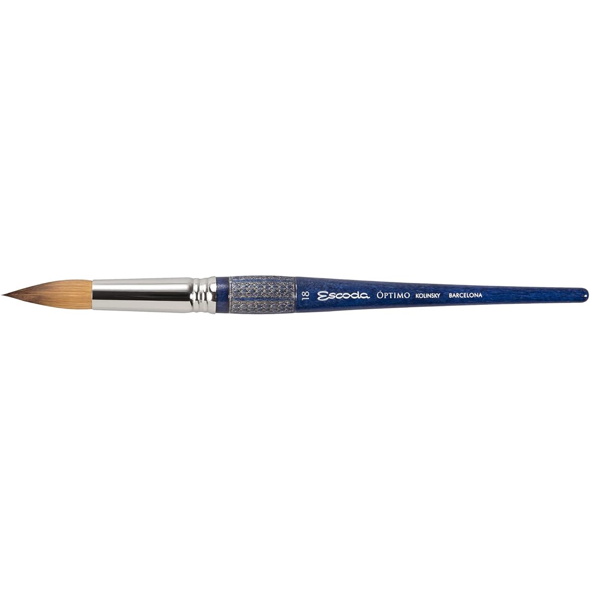 Escoda Optimo Series 1210 Artist Watercolor & Acrylic Short Handle Paint Brush Pure Kolinsky Round Size 0