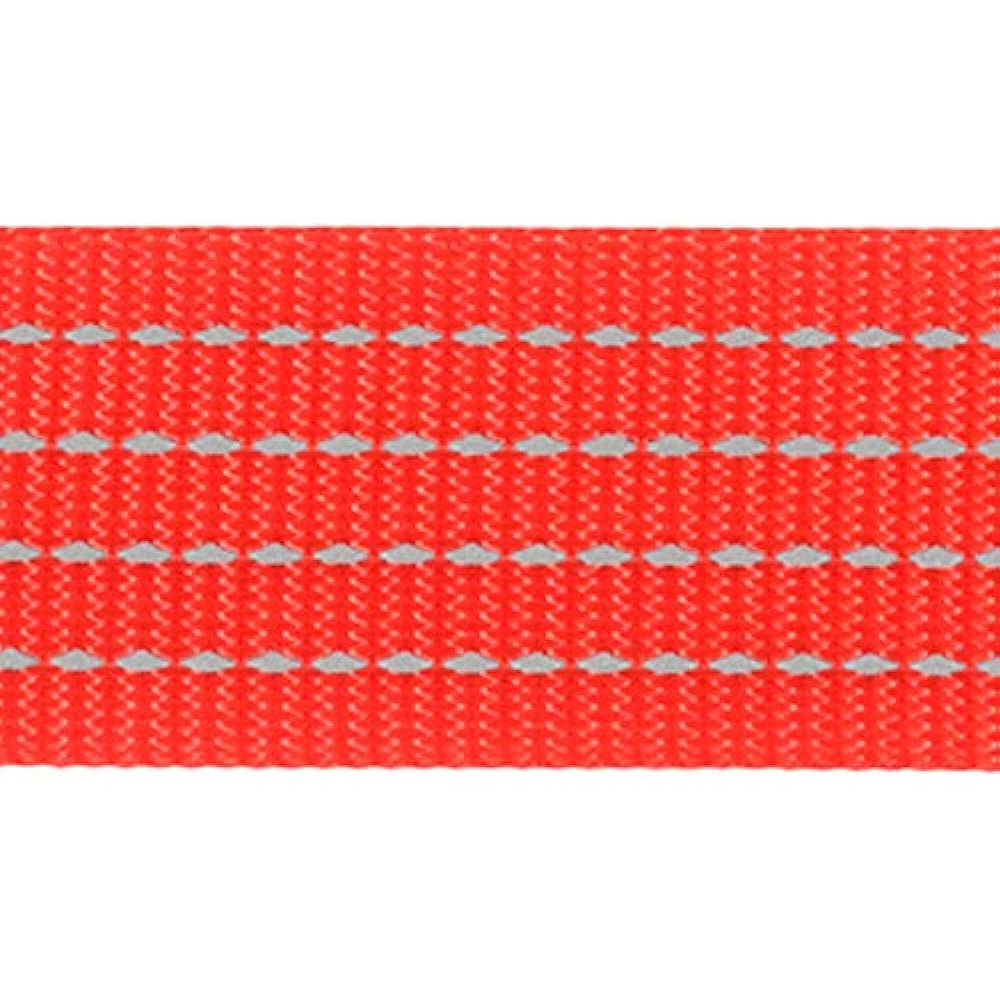 AVIELAN Reflective Lashing Belt 50mm Width R Hook (Track Rail Compatible) Winding 3m Fixed 1.0m Red (Right Fixed Specification)