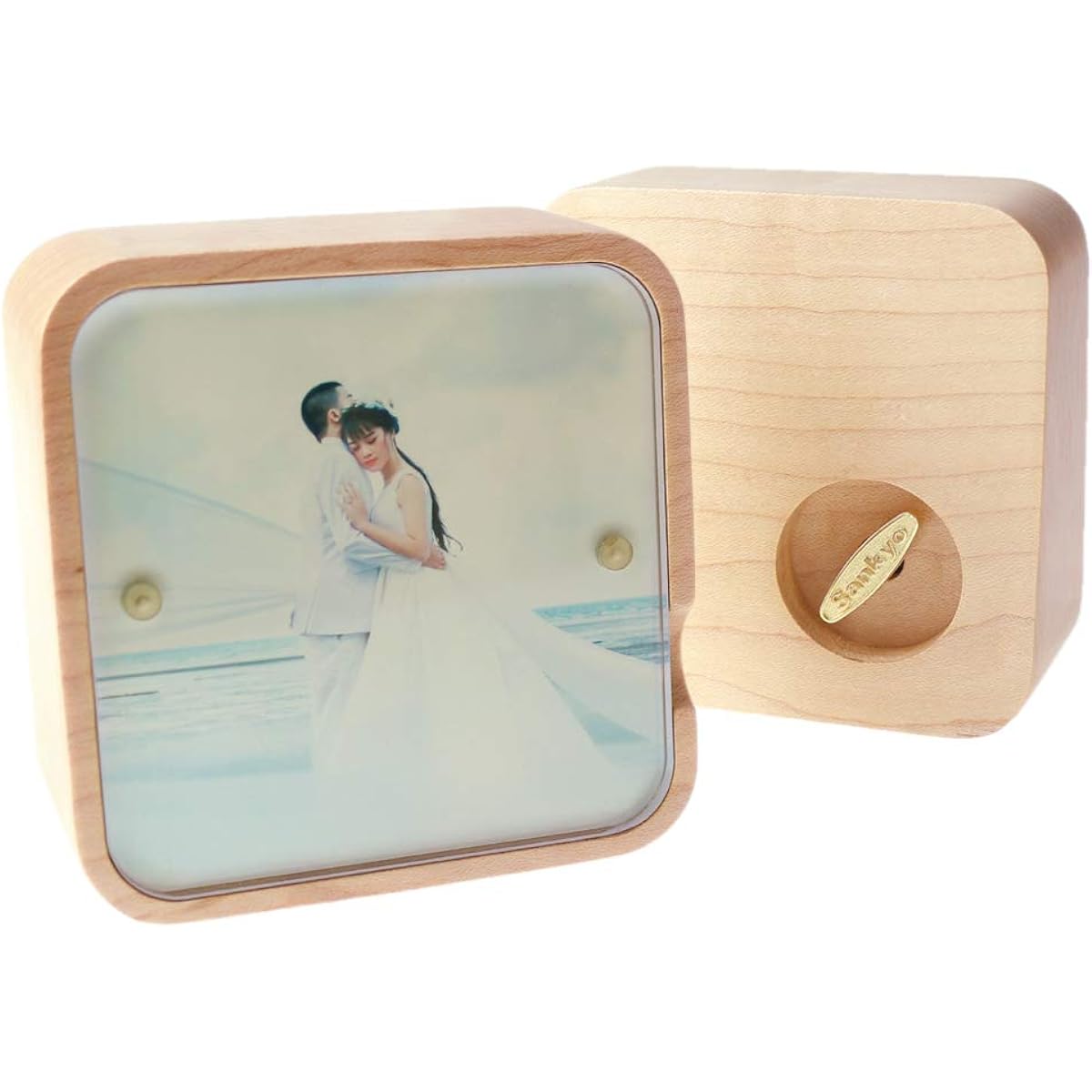 Sinzyo Handmade Wooden Photo Frame Romeo and Juliet Music Box Birthday Gift Christmas/Birthday/Valentine's Day Gift Box