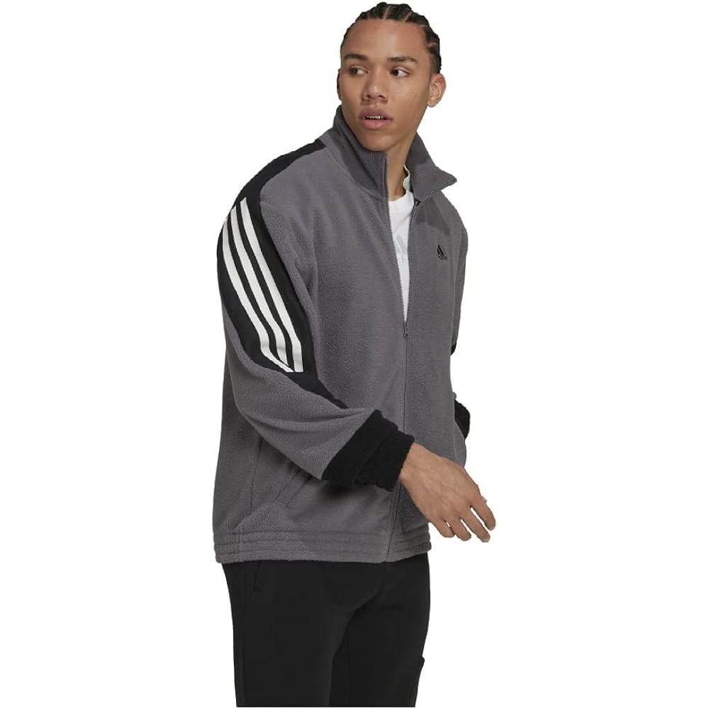 Adidas Jersey Top Future Icon 3 Stripes Polar Fleece Track Top BY113 Men's