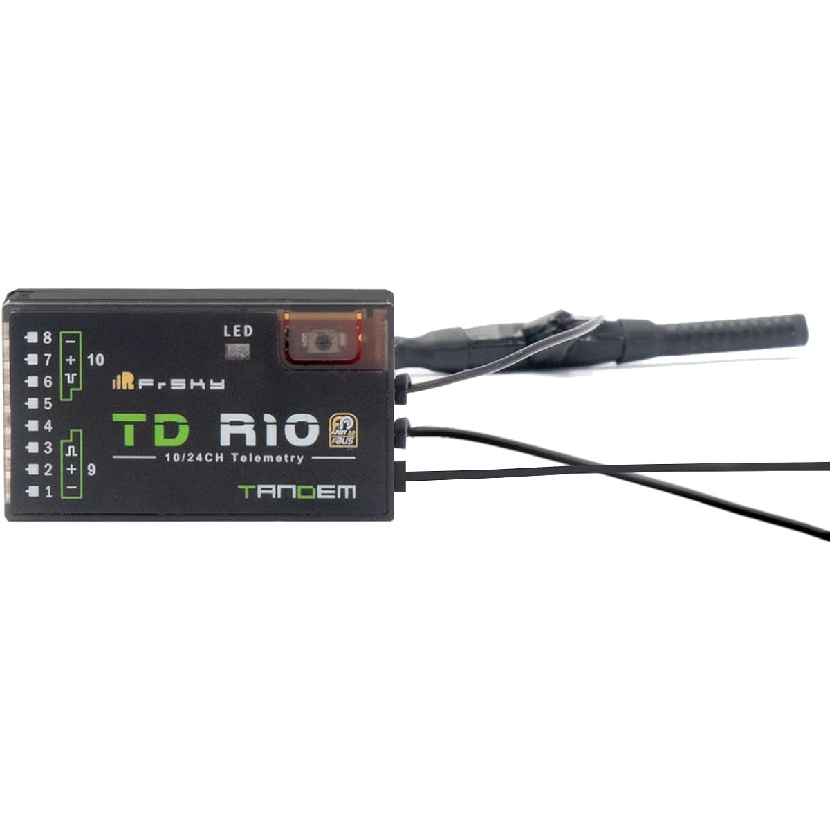 FrSky TD R10 Triple Antenna 900Mhz 2.4Ghz 10 Channels Supports Low Latency Signal and Long Range Receiver