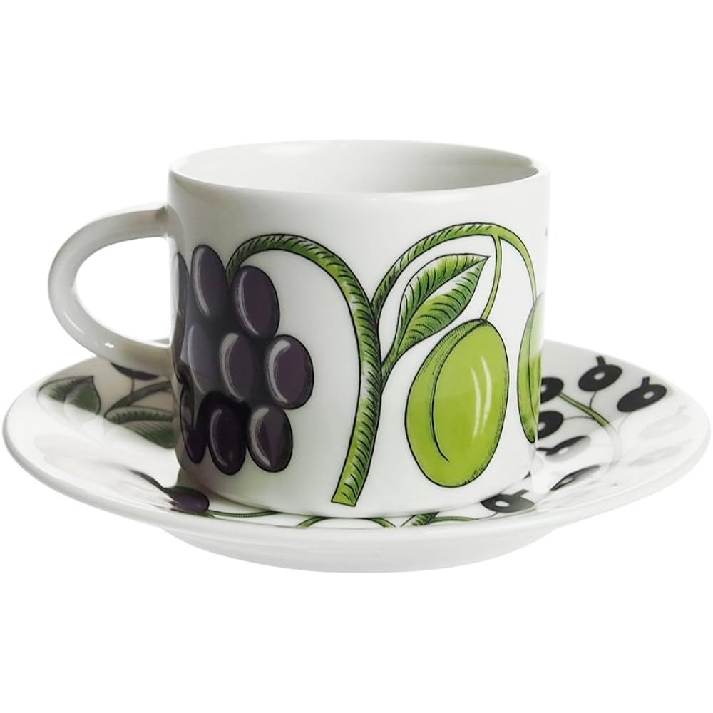 Arabia (ARABIA) (ARABIA) Paratissi Purple Coffee Cup and Saucer 180cc [Parallel Import] 64-1180-100366-6/100367-3