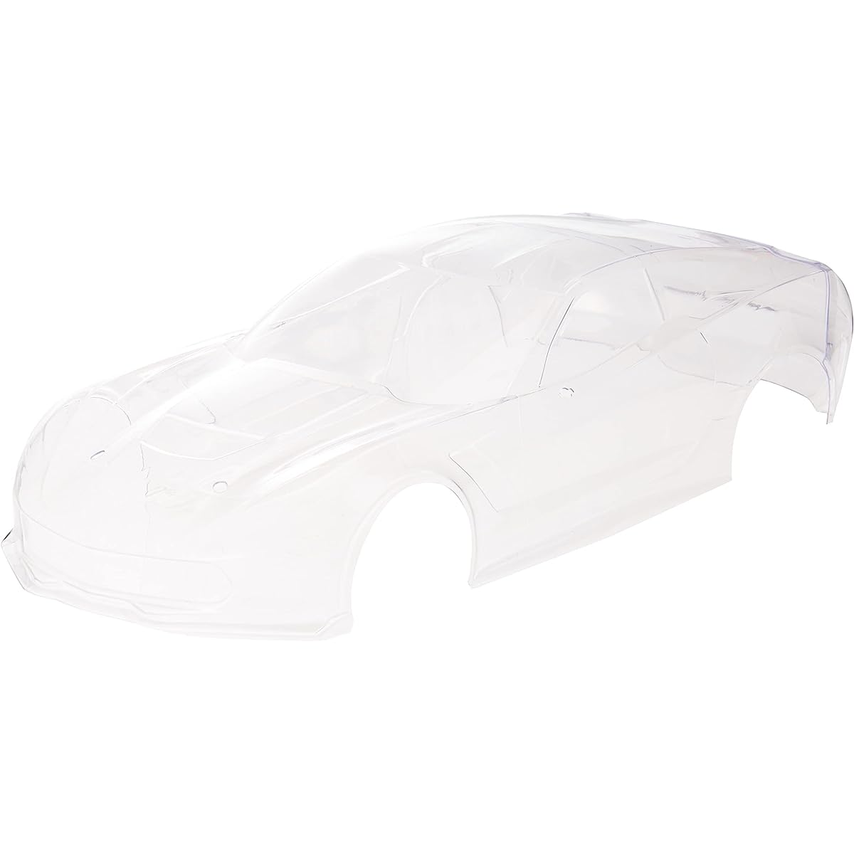 Body, Chevrolet Corvette Z06 (clear, needs painting)/Decal sheet (with side mirrors, spoiler, mounting hardware)