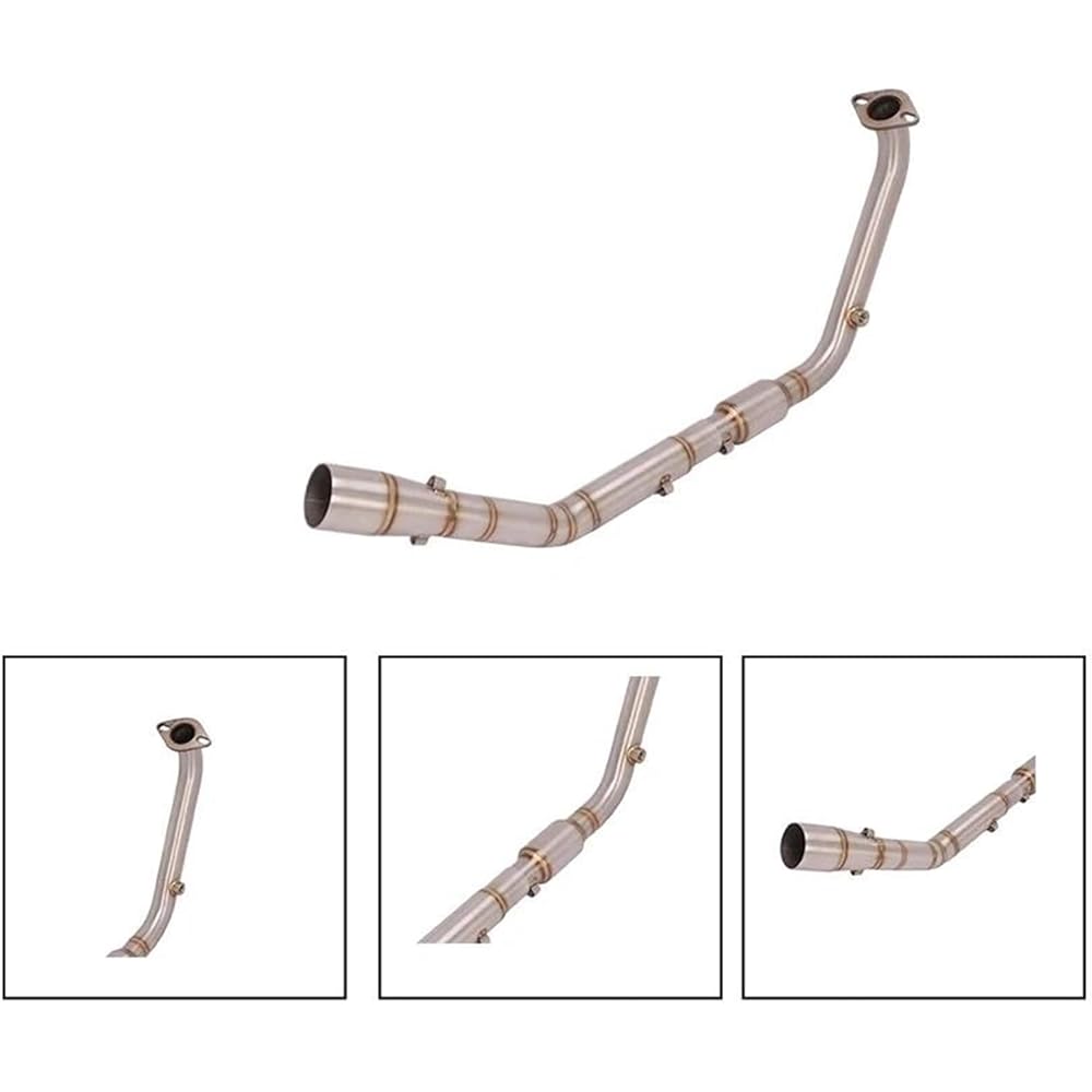 Motorcycle Full Muffler Slip-on YZF R15 V3 R125 MT125 XSR125 2020-2021 Motorcycle Exhaust Modification Front Link Pipe Muffler DB Killer Exhaust System Pipe (Color: Link Pipe)