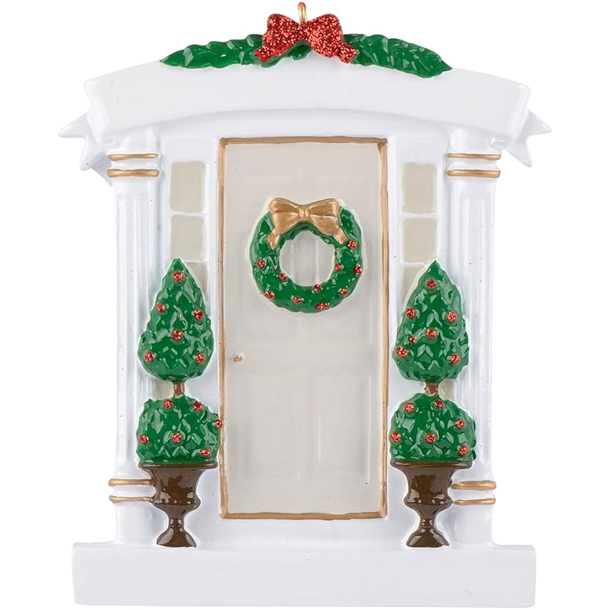 MAXORA White Door Christmas Tree Ornament, Personalized Housewarming Gift, New Home Ornament, Hostess Gift, First Christmas Ornament in Our New Home 2022