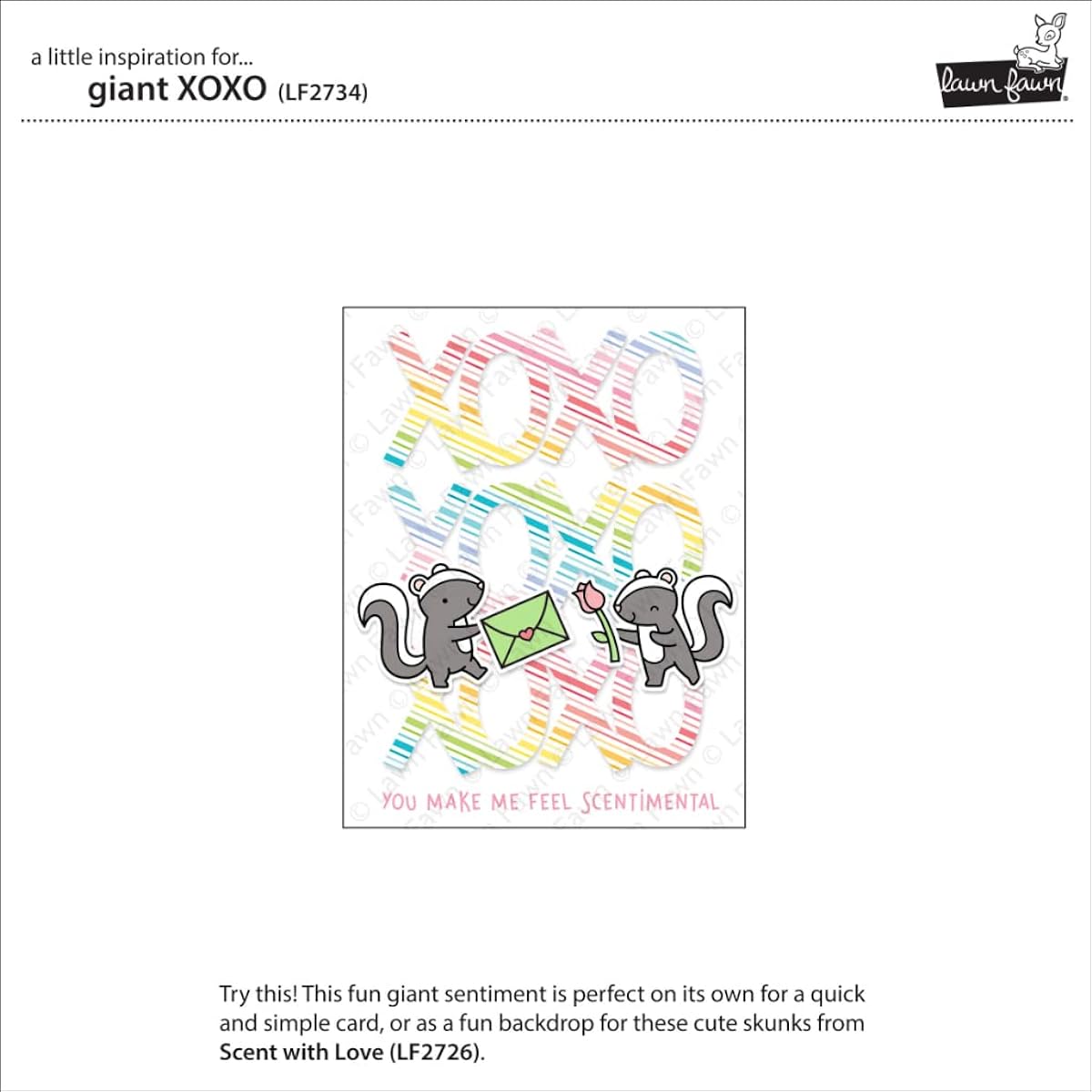 Lawn Cuts Custom Craft Die-Giant XOXO -LF2734