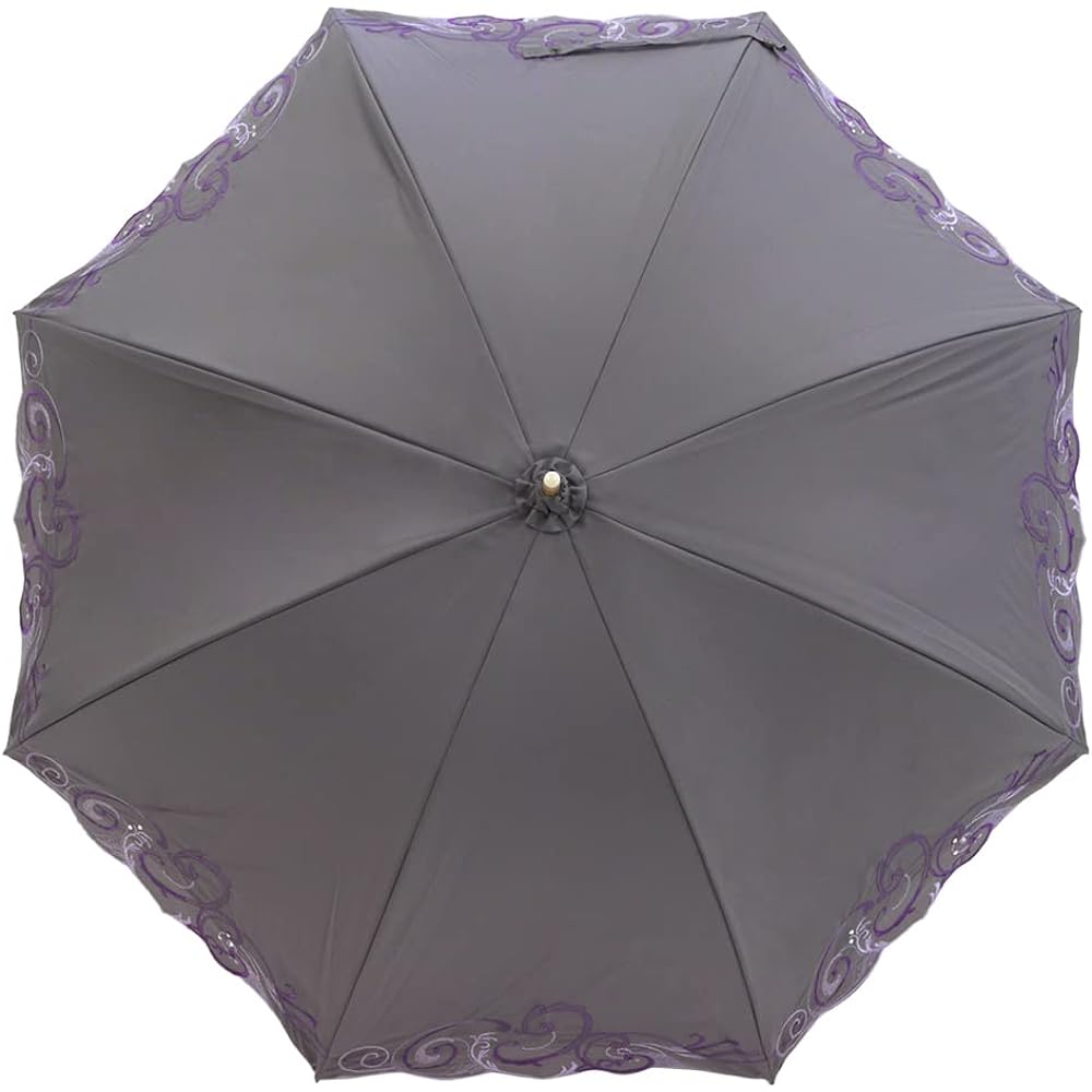 [Chinoiserie Modern] Parasol, For Both Sunny and Rainy Days, Long Umbrella, Women's, Covering, Class 1 Light Blocking, UPF50+ Heat Shielding, Heat Dissipation, UV Protection, Fully Embroidered
