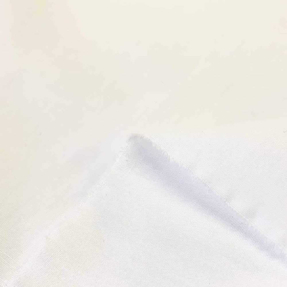 Funin Club Multipurpose Fabric 110cm Width 100% Cotton Broad (White, 1 roll approx. 50m)