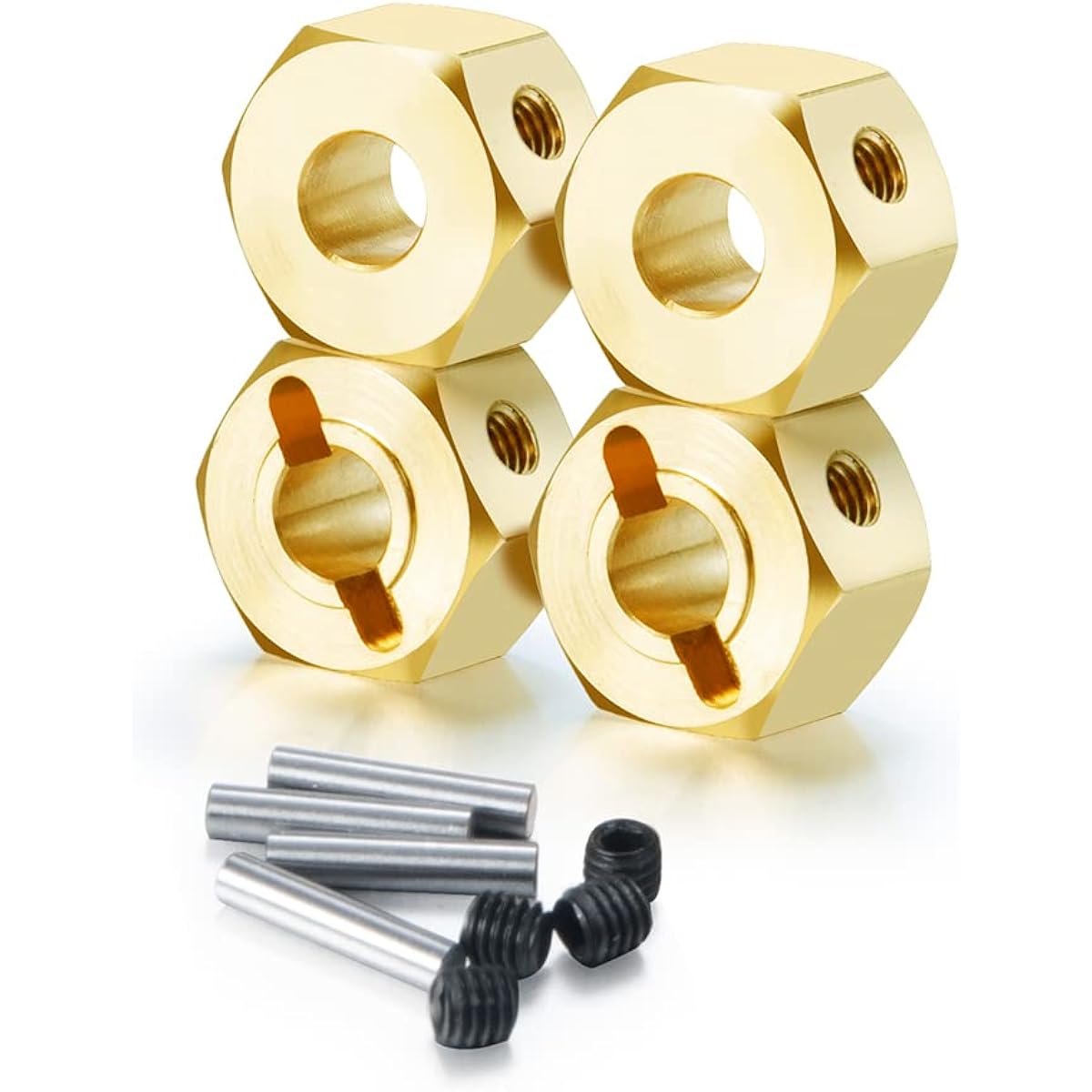 RCLions Brass Wheel Hex Hub 8mm/10mm Extended Hex Drive Adapter Redcat GEN8 Upgrade Parts for 1/10 RC Crawler Car(8mm)