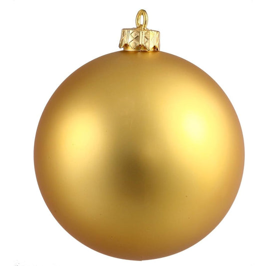 Vickerman 34842-3" Gold Matte Ball Christmas Tree Ornaments 12 Pack (N590808DMV)