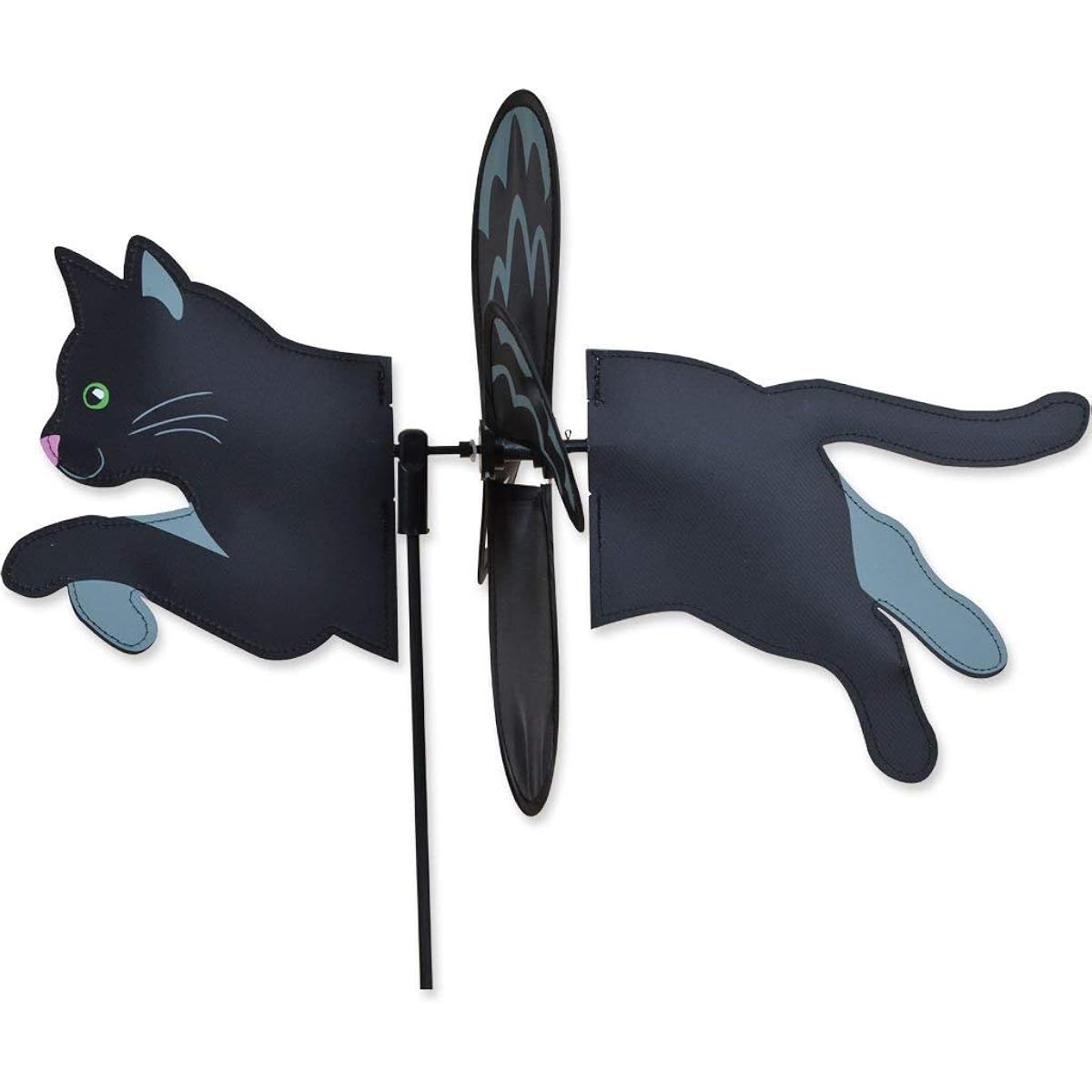 Premier Kites & Designs 19" Black Cat Petite Garden Stake Wind Spinner