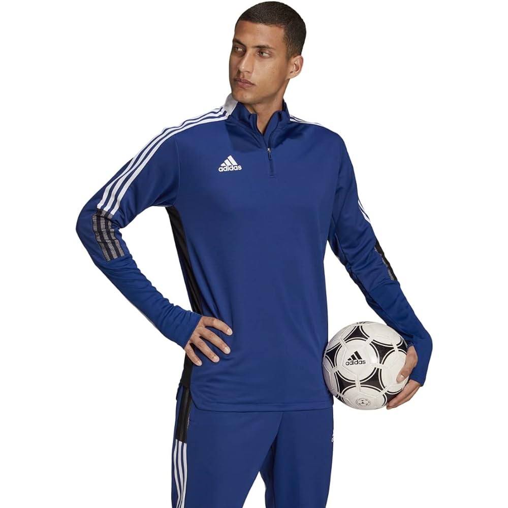 Adidas IZX76 Men's Soccer Jersey Top Tiro Prime Blue Warm Top