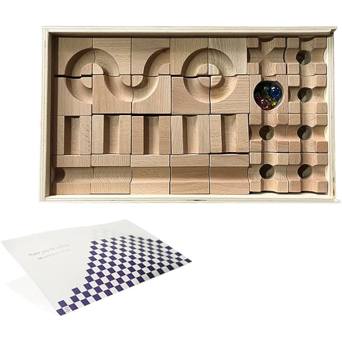 COSAEL & "Omotenashi Paper" Set Logic COSAEL logic Wooden labyrinth logic Slope toy Building blocks Marbles Blocks Toddlers Development Educational