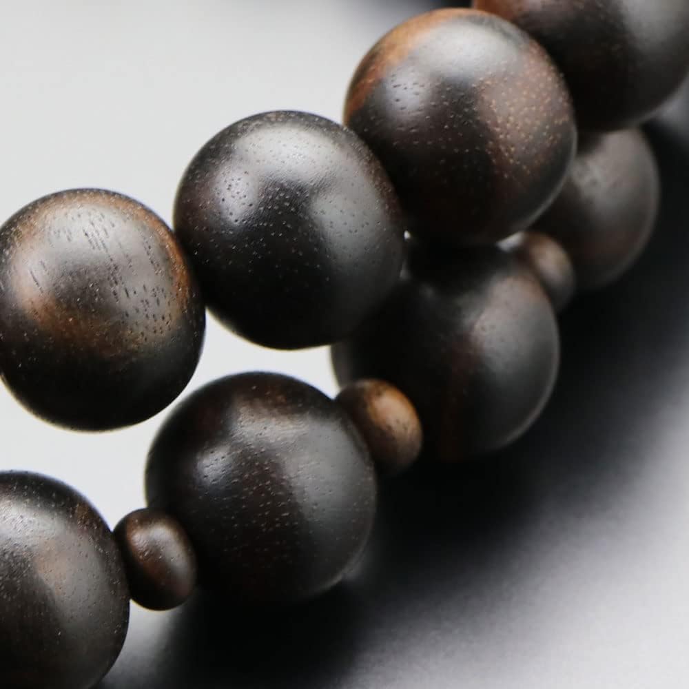 ≪Special Price≫ Nenju.com Jodo Sect Prayer Beads for Men 30,000 Jodo Striped Ebony (Matte) Indian Jade Genuine Silver Ring Sanskrit Tenbo [Regular Prayer Beads Kyoto Prayer Beads Kyoto Indian Jade Aventurine Funeral Funeral Memorial Service Memorial Serv