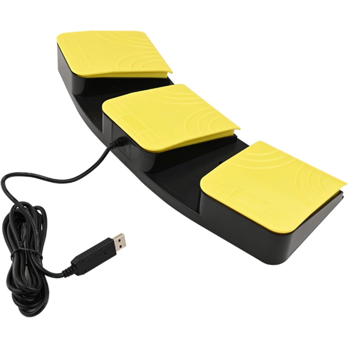 OLLGEN USB Foot Pedal for PC Gaming Optical Control Footswitch Computer Map Mouse Keyboard Hotkey Combination Key Key Press Simulator Program Page Turner Transcription HID (Triple Pedal)