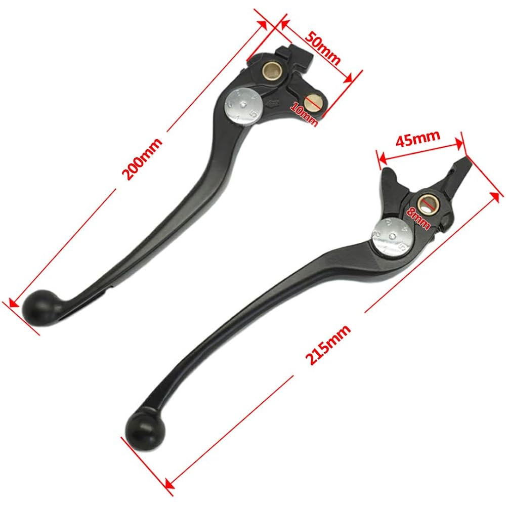 SYUU Motorcycle Replacement Brake Clutch Hand Lever Set Pair Suzuki SV 1000 2003-2007 DL 1000 Vstrom 2002-2012 GSX 1300 R 1999-2014 Hayabusa Black