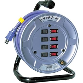 Nichido Kogyo Cord Reel Rainproof Flat Drum 30m XW-EB33-S