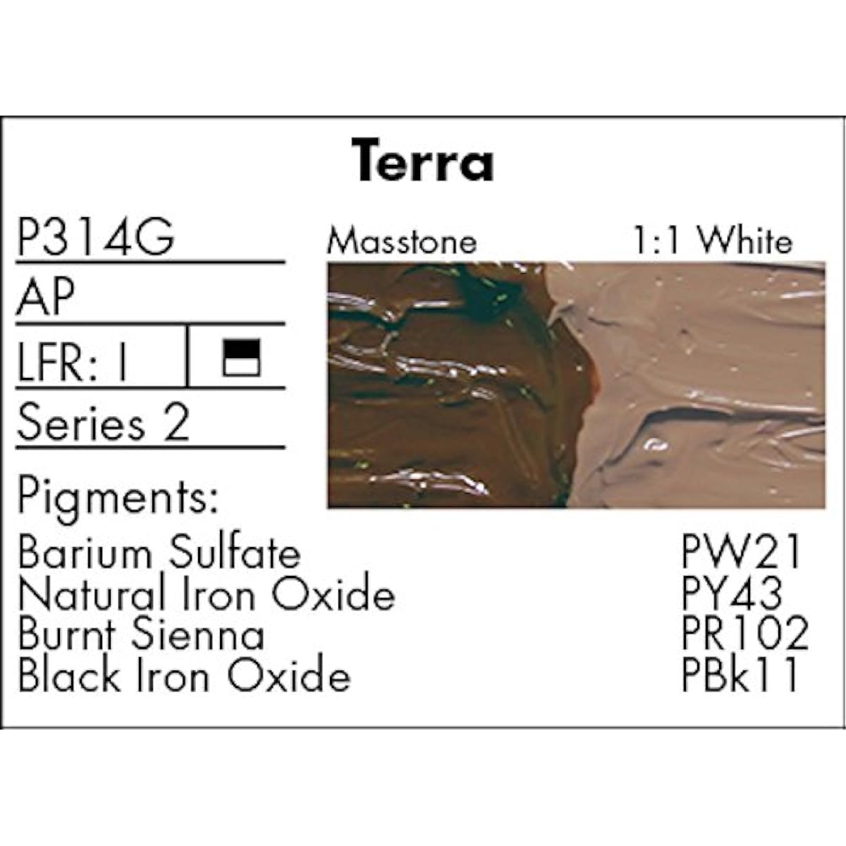 (Terra) - Grumbacher Pre-Tested Oil Paint, 37ml/1.25 oz, Terra (P314G)