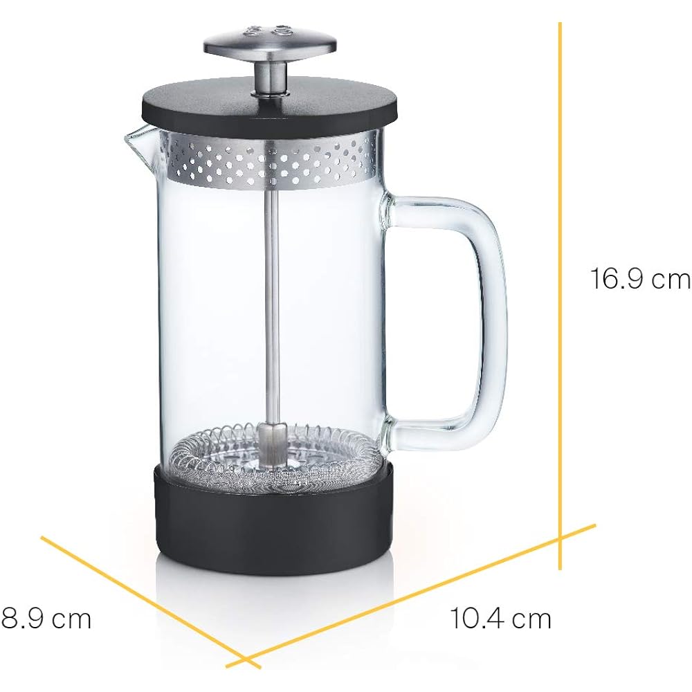BARISTA&CO Core Coffee Press 3cup 350ml Coffee Maker Core Coffee Press French Press Plunger (Black)