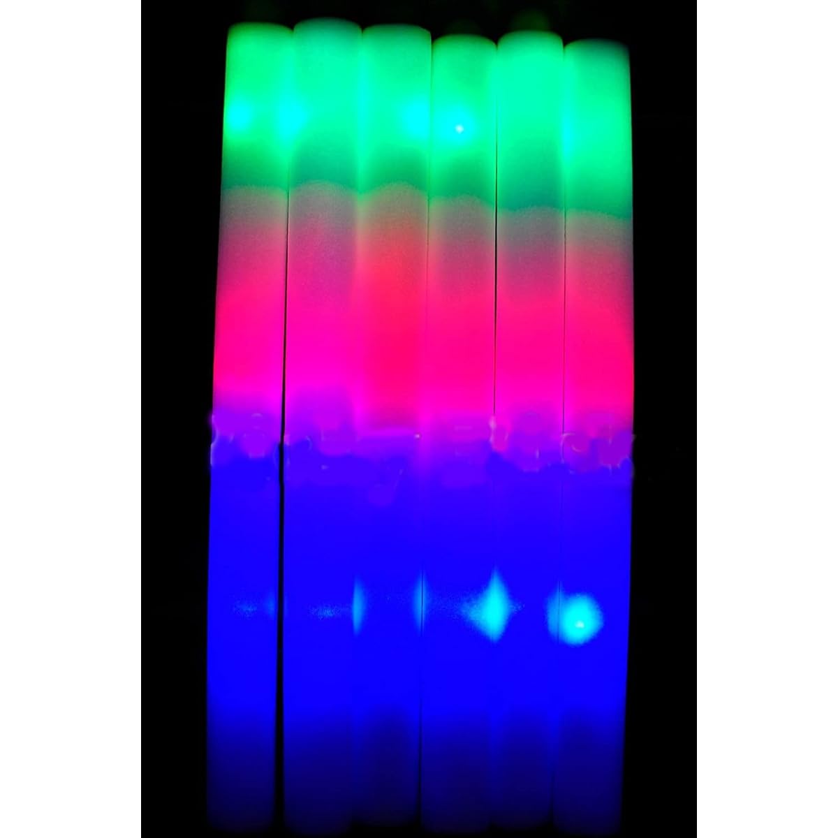 Royal Pacific LTD 48pcs Glow Foam Sticks, Glow LED Baton, 3 Modes Flashing Effect, Glow in the Dark Party Supplies