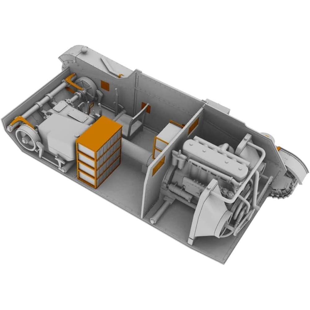 IBG 1/35 Polish Army 7TP Twin Turret Tank Equipped with Machine Gun/Late Model with Interior Plastic Model PB35072