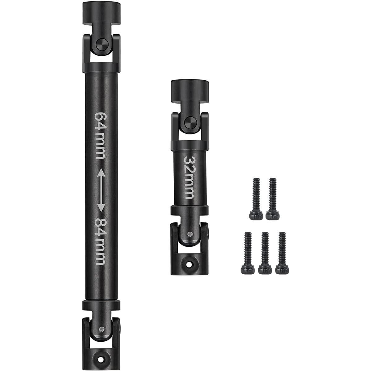 Que-T 1 Pair Metal Hard Steel Drive Shaft Drive Shaft for Axial AXI90081 SCX24 Deadbolt 1/24 RC Car