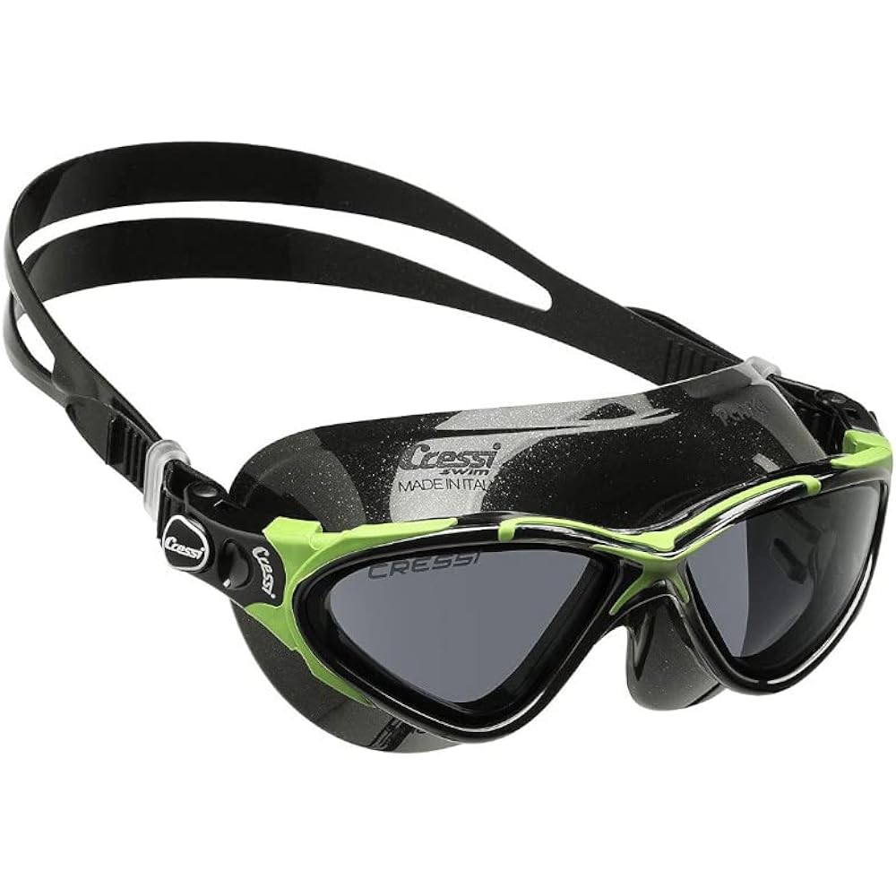 CRESSI Open Water Swimming Goggles Unisex [PLANET] Soft Silicone Skirt UV Protection/Scratch Prevention/Shatterproof Treatment [Genuine Product]