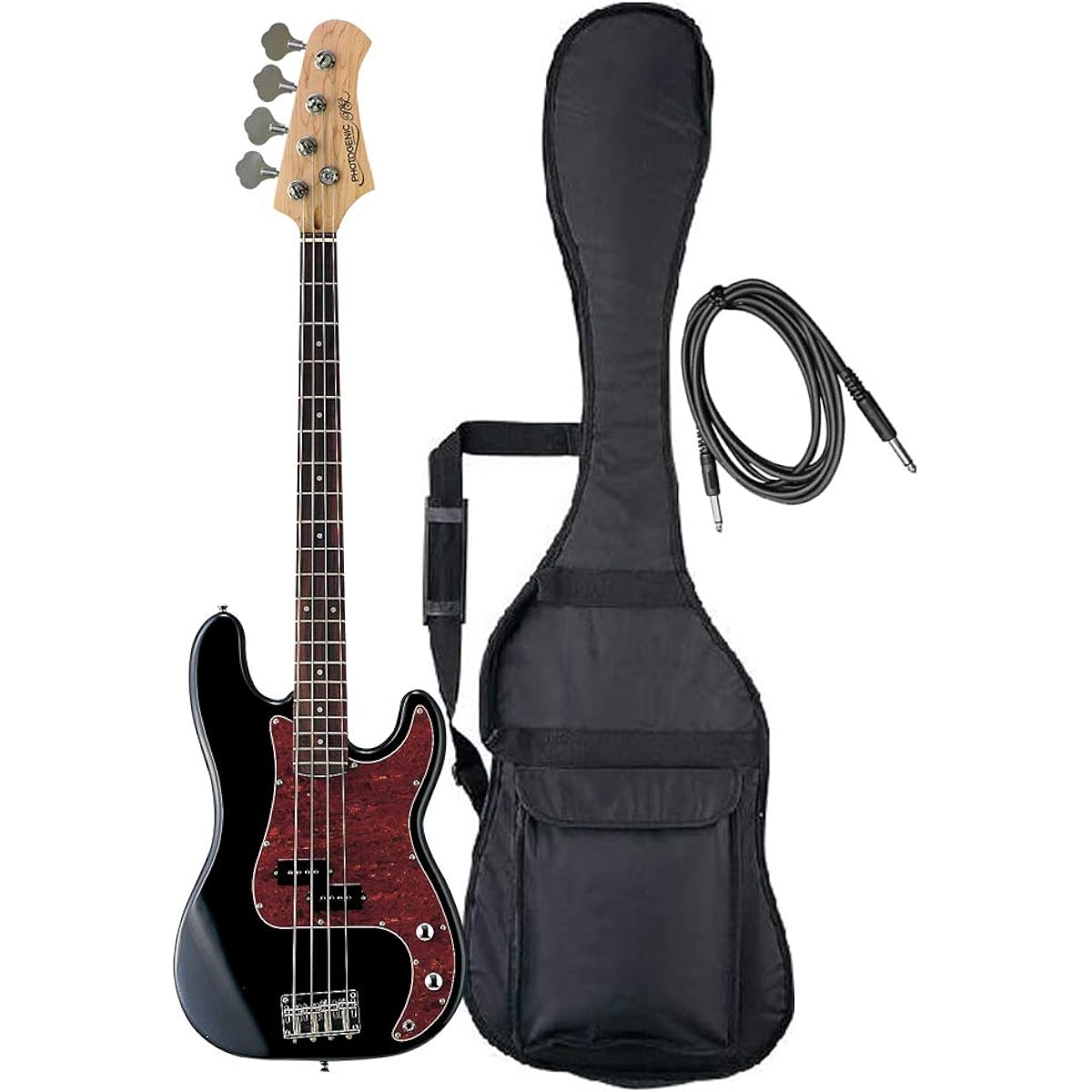 PhotoGenic Photogenic Electric Bass Precision Bass Type PB-240/BK/T3P Black/Tortoiseshell Pickguard