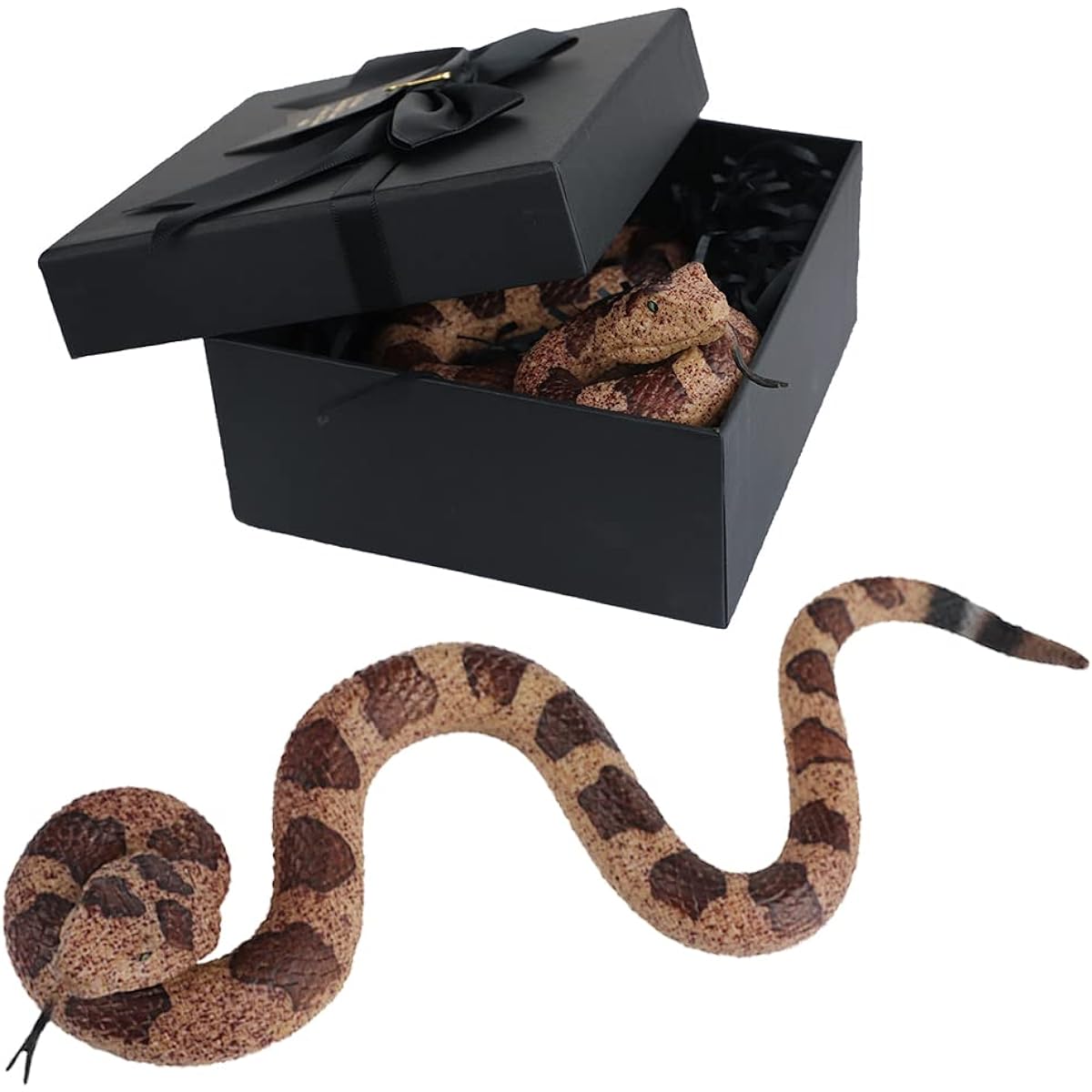 HAOZAIKEJI Prank Gift Box Halloween Surprise Horror Box Realistic Snake Mouse Bug Toy Creative Prank Toy Kit Party Favors Decorations April Fools