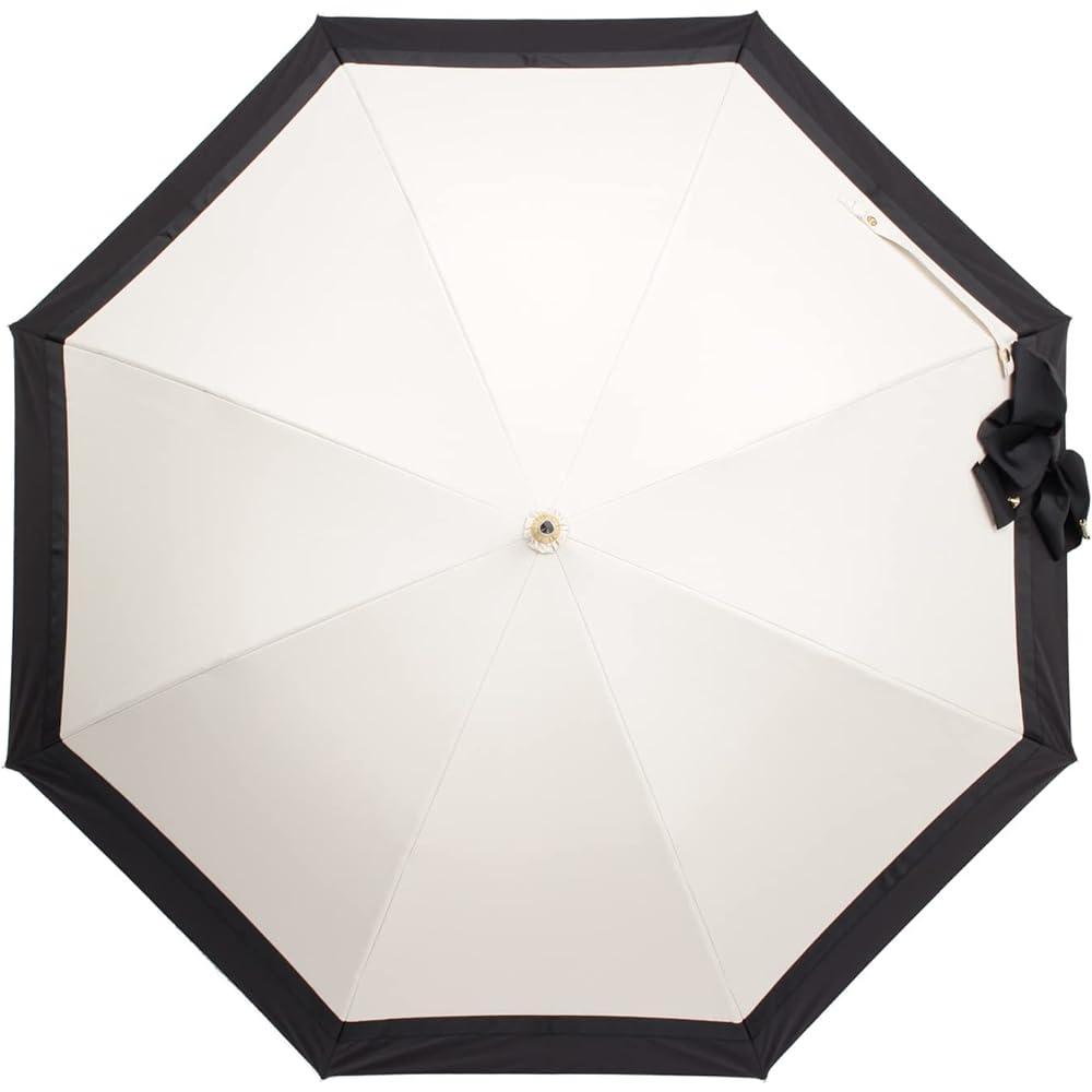 LANVIN en bleu Long Umbrella Parasol [For Sunny or Rainy Days, Shading] 50cm Bijou Ribbon Long Umbrella 11572 Beige