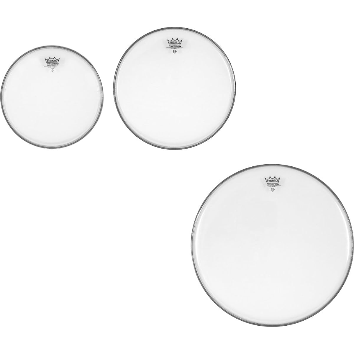 Remo Ambassador Clear Drumhead Pack by Remo
