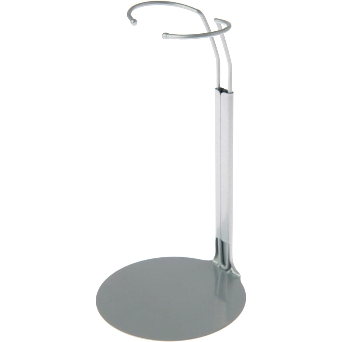 Plymor DSP-5175S Silver Adjustable Doll Stand Fits 10/11/12" Dolls and Action Figures Waist Width 1.75-2.25" Circumference 5-6"