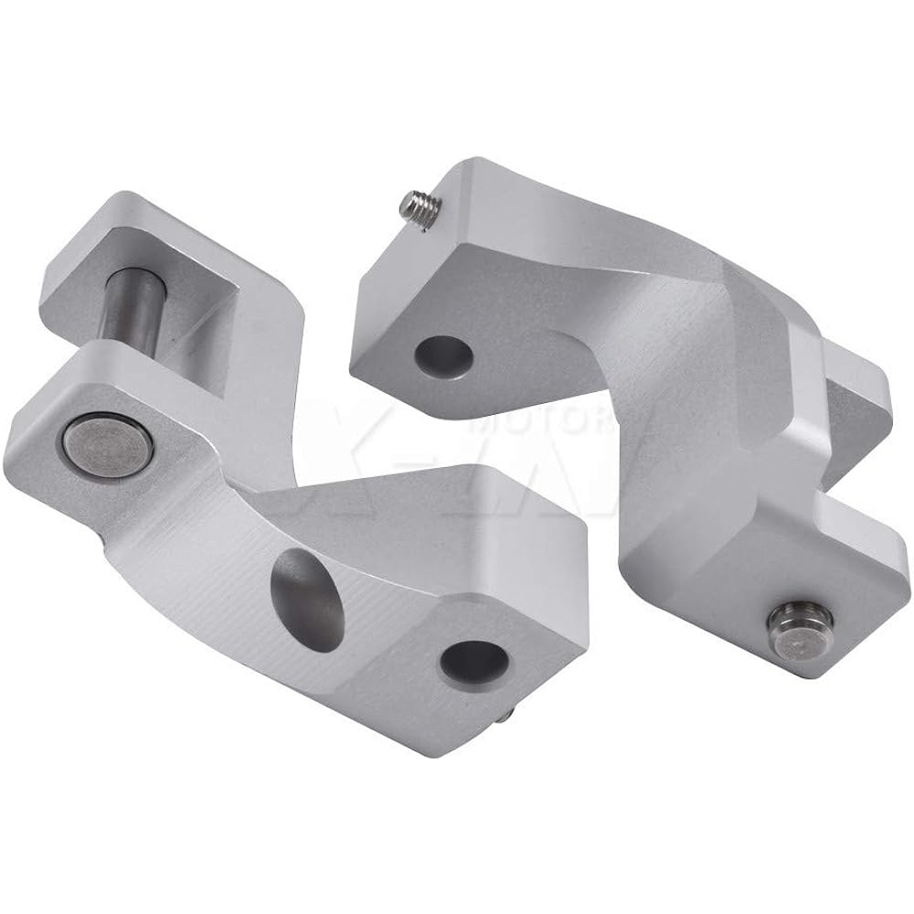 BMW R1200GS LC 2013-2018, R1200 GS LC ADV 2014-2018 Motorcycle Passenger Footpeg Lower Kit Footpegs (Silver)